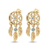 Stud Earrings Fashionable S925 Sterling Silver Original -selling Dream Catcher For Women's Versatile Casual Free Of Post