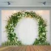 Decoração de festa 1pc 210cm 150cm Flor Wreath Arch Fundo de fundo Pografia de parede de banquete de tecido