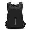 Backpack Men Fashion Backpacks For Teenager Students USB Chargeable Password Lock Anti-theft Computer School Bag 8328