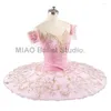 Stage Wear Split Pink Ballet Classical Tutu Costume Competition Professional Women Pancake for Woman Performance 0257