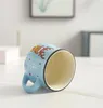 Tasses en céramique Christmas Mug Cartoon Santa Mousse Caxe Café pour la maison de bureau Baking Breakfast Breakfast Milk Kids Gift