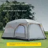 Zelte und Schutzhütten Luxusvilla Outdoor Camping Big Tent Zwei Räume und eine Flur, die leicht zu Campingausrüstung für Familienfeier eingerichtet ist, große Zelt L48