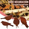 Садовые украшения dewoga edelrost птицы с винтом для закручивания в дереве 4 металла