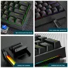 Teclados K620 Mini juego Mecánico Keyboard 61 Teclas RGB Hotswap Tipos de juegos Teclado con cableas PBT Keycaps 60% Ergonomics Keyboards