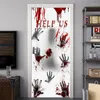 Douche gordijnen halloween gordijn raam horror bloedige handen badkamer voor decor 30x60 inch