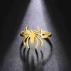 Anéis de cluster Skyrim Skyrim Stainless Spider Spider Ring Mens Creative Animal Open Ring Ring 2023 Punk Gothic Halloween Acessórios Presente240408