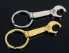 Verktygsmetallnyckel Skiftnyckel Spakflasköppnare Key Chain Keyring Gift Silver Gold 2 Color ZZ