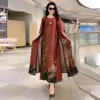 Middle Aged Mother Dress Suit Summer Casual Fashion Printing Two Piece Suits Long Temperament Sets 729 240403