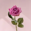 Dekorativa blommor 6st. Real Touch Rose Branch stam latex handkänsla känd simulering konstgjord silikon hembröllop