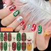 Device 12sheets Nail Stickers Set Colorful Snowflake Elk Nail Art Adhesive Decals Full Cover Wraps Christmas for Manicures Decoration