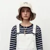 2024 New Korean Designers Bow Embroidered Bucket Hat Girl Cute Outdoor Mountaineering Hat Summer Ins Fisherman Cap Sunshade Hat 240404