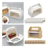 Present Wrap 12 Pieces Cake Boxes Cookie Wrapping Box med handtagsbärardessert