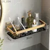 Andere Wohnkultur Luxus Bad Rack Nicht gebohrt rostof Aluminium Duschwand Shampoo Handtuch Organisator Zubehör YQ240408