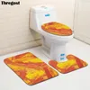 Banyo Paspasları Thregost 3 PCS Mat Bellek Köpük Banyo Yıkanabilir ve Emici Yumuşak Duş Boyalı Kaymaz Tuvalet Halı