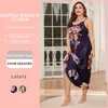 Vêtements de nuit pour femmes Summer de la nuit grande taille glacière Silk sans licou sexy simulation féminine vêtements de nuit