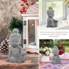 Trädgårdsdekorationer Tea Pet Ornament Buddha Statue for Home Decoration Desktop Harts Craft Figurin Mini Statues Zen