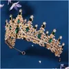 Wedding Hair Jewelry Bridal Hairpin Headpiece Accessories With Fl Diamond Crown Color Rhinestone Dress Adt Ceremony Vintage Drop Deli Dhvlo