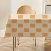 Table Cloth Coulorful Geometric Square Flax Tablecloth Dustproof Cover Heat Resistant Kitchen Dining Room Decoration Multiple Sizes