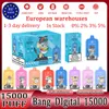 Uzy Bang Digital 15000 Puffs European Warehouses Vape Vaper 15000 15K Puff 15000 Bang Vape Dopationable E-Cigarettes 20ml使い捨て蒸気