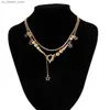 قلادة قلادة Lacteo العصرية الجديدة CCB حبات Strand Star Necklace للنساء Multilayer Choker Jewelry Jewelry GIFTS240408
