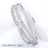 Bangle Maxi Tamanho Crossover 3 Cores Pulseira para Mulheres noivado da festa de casamento Dubai Jóias de noiva Presentes de alta qualidade