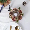 Kandelhouders Kerstmis Pinecone Holder Ornament met elektriciteit voor Home Decoration Xmas Theme Party Tafel Decor Candlestick