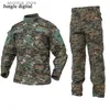 Vestes extérieures Hoodies désert jungle camouflage extérieur uniforme tactique de combat militaire de chasse à la chasse à la randonnée