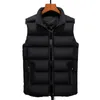 Herenvesten Casual losse mouwloze jassen ritsvest Jacket vaste kleur mannen verdikte katoen warme vest comfortabele paren