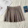 Skirts 2024 Summer Autumn Women High Waist Plaid Skirt Sweet Student Japan Jk Pleated Female Cute Girls A Line Mini Short