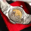 Orologio diamantato orologio di lusso orologio meccanico automatico orologi da 40 mm in vetro in vetro diamanti calendario orologio impermeabile in acciaio inossidabile striscia Montre de Luxe