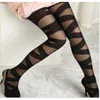 Femmes chaussettes sexy collants à rayures à rayures Summer Collants respirants