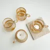 Candle Holders Ins French Mini Glass Candlestick Retro Korean Home Decoration Accessories Room Simple Coffee Shop