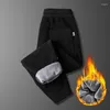 Pantalon masculin winter warme homme joggers décontractés harem broderie en molleton y2k pantalon pour hommes pantalons de survêtement massif masculin