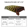 Pable de tela Rectangular Gold and Black Stripe Art Tapothing Imploy Tablecloth 45 "-50" respaldada con borde elástico