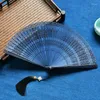 Decorative Figurines Folding Fan Hollow Bamboo Hand Ventilatore Portatile Chinese Style Abanicos Para Boda Women Summer Portable Fans