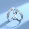 Cluster Rings Zuyin 999 Pares tidsmärke Par med enkel och unik vanlig ringdesign Justerbar öppning