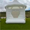 wholesale 4.5x4m (15x13.2ft) full PVC wedding white inflatable bouncy castle jumping bouncer bounce house with heart shaped door for adult party