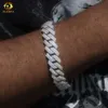 Горячая распродажа 13 мм золотой кубинской цепь vvs gra moissanite inced out mens gellace Bracelet Мод