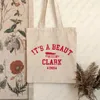 Bolsas de compras Es una belleza Clark Pattern bolso de bolso de bolso de lienzo para divertidos regalos de Navidad para mujeres reutilizables Navidad