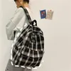 Backpack Fashion Plaid Leisure Women Canvas Bags RETRO CHEADE GIORNI GIORNAGI GIORNI VIAGGIO HARAJUKU BAG FEMME