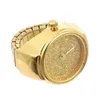 Wandklokken mannen vinger horloge ronde ring valentijns sieraden cadeau voor hem haar moederdag verrassing goud