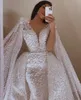 Abito da sposa sireane Viella a maniche abiti da sposa senza maniche per perle abiti da treno staccabili da treno su personalizzato