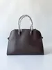 Shoulder Bags The Row Margaux 10/15 Classic Style Cowhide Handbag Simple Single Bag Lcu Large Capacity High Quality Commuter Tote
