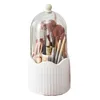 Boîtes de rangement Cosmetics Box Makeup Brush Cylindre Cylindre Brasse-coiffure Rack Couvre-poussière Tépoute