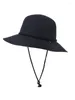 Wide Brim Hats Summer Beach Fashion Straw With Chin Strap Gift Ladies Floppy Outdoor Travel Women Sun Hat Foldable Solid Casual