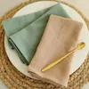 Table Napkin Ultra Soft Absorbent Tea Towel Cotton Linen Thicken Cloth Napkins Reusable Washable Placemat Dinner Plate Hand