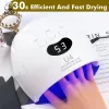 Torkar 30LED nageltork för fot 2in1 UV LED -lampa för naglar Dryer Timer LCD Display Infraröd avkänning Sun Lamp Nail Dryer Manicure Tool