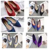 2024 Top Flat Bottomed Pointed Ballet Single Shoes Soft Soled Sticked Maternity Women Boat Shoe Casual and bekväm