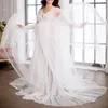 White Maternity Lace Dresses For Pography Props Sexy Pregnant Women V-Neck Maxi Baby Shower Dress Premama Po Shoot Gowns 240313