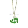 Chokers Love Trendy 925 Sier Muslim Turkish Jewelry Islamic Neon Fashion Necklace For Women Arabic Letter Candy Style Luxury Designe Dhvzu